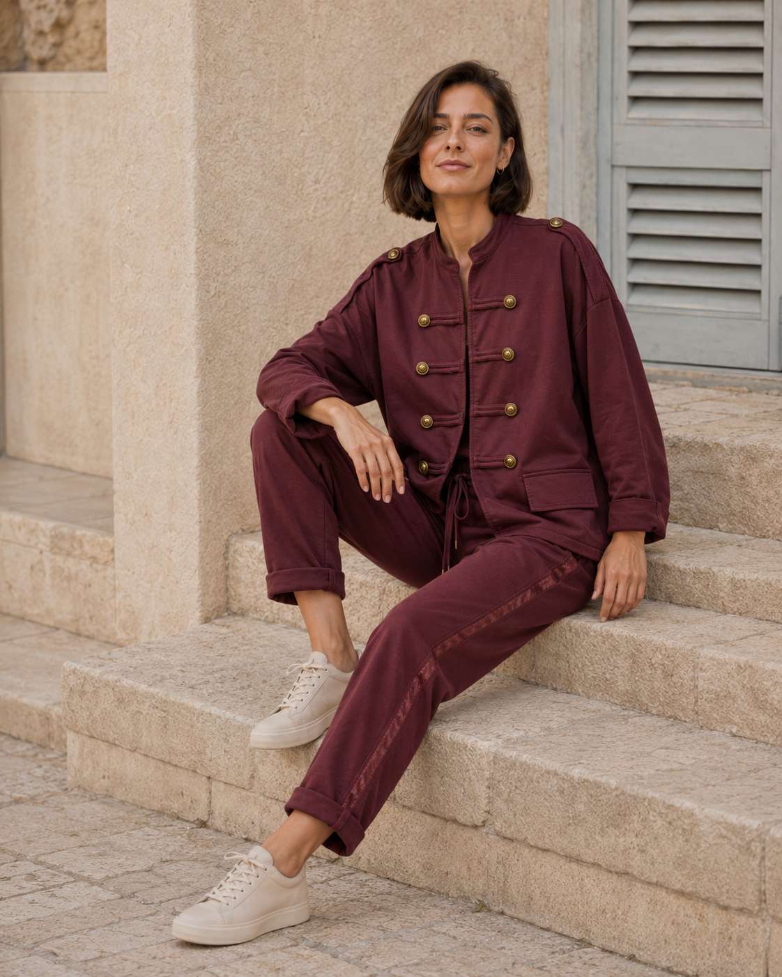 BLAZER ALGODÓN-VINO