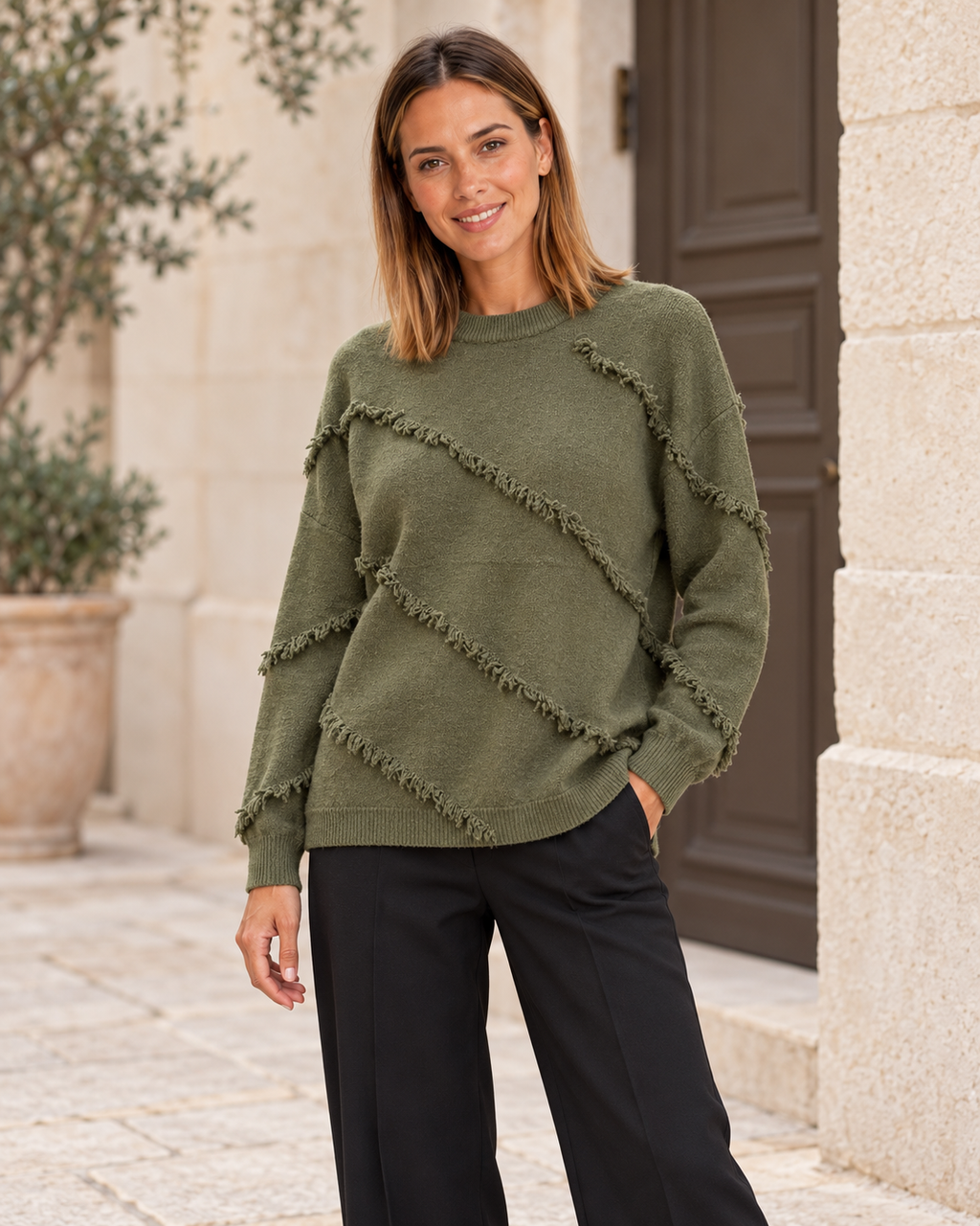 JERSEY  FLECOS-KHAKI