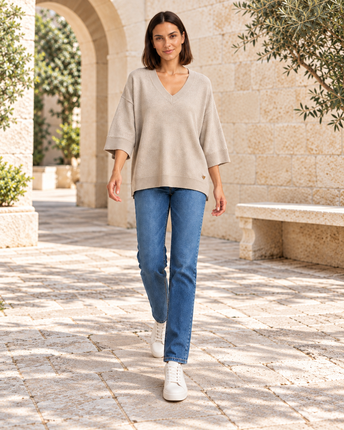 JERSEY BASIC PICO-BEIGE