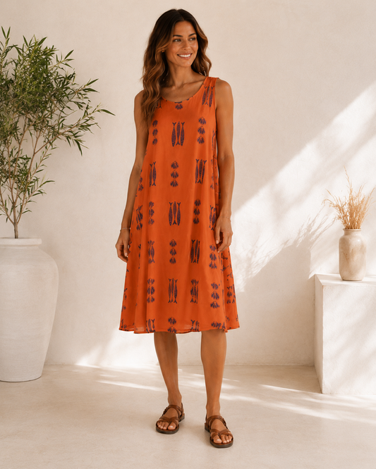 VESTIDO FISH CORTO-SALMÓN