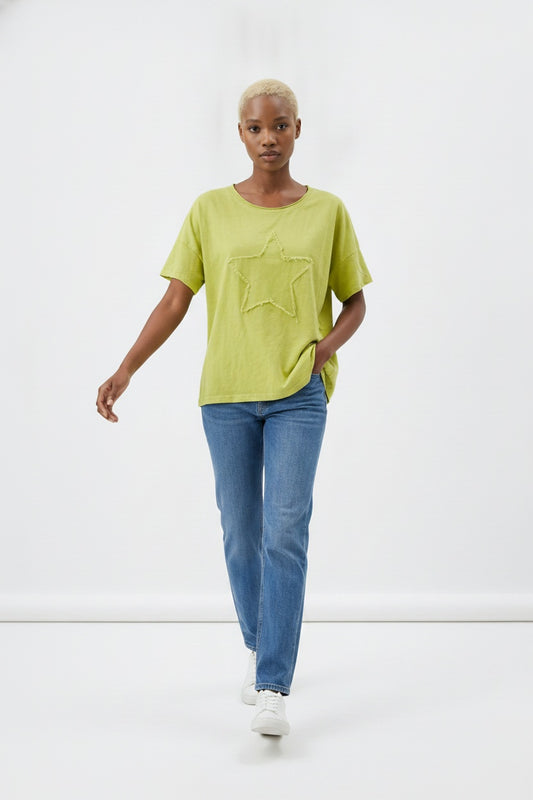 CAMISETA ESTRELLA-PISTACHO