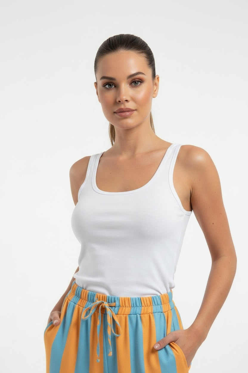 PANTALÓN  RAYAS-TURQUESA