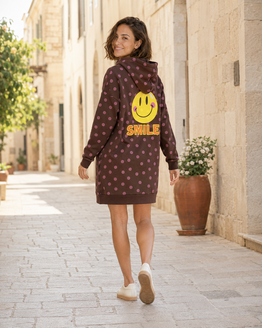 VESTIDO SMILEY-MARRÓN
