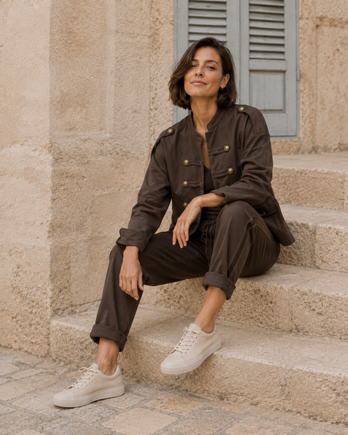 BLAZER ALGODÓN-MARRÓN