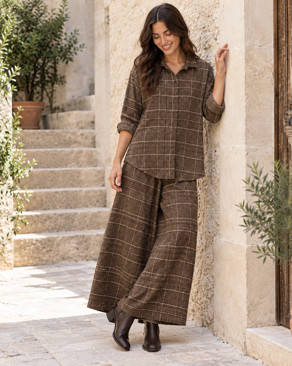 CONJUNTO CUADROS-MARRÓN