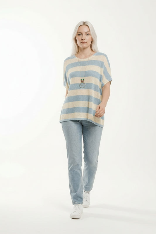 BLUSA + COLGANTE-AZUL