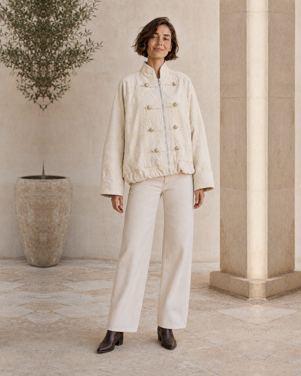 CHAQUETA ROS-BEIGE