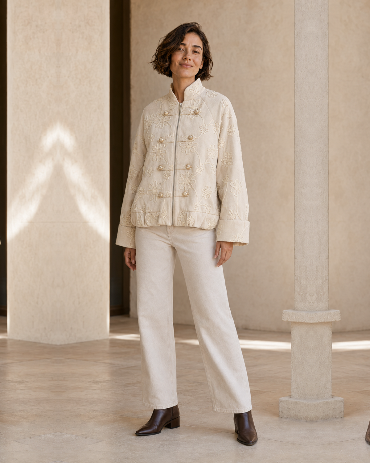 CHAQUETA ROS-BEIGE