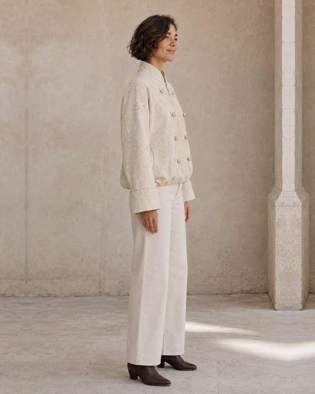CHAQUETA ROS-BEIGE