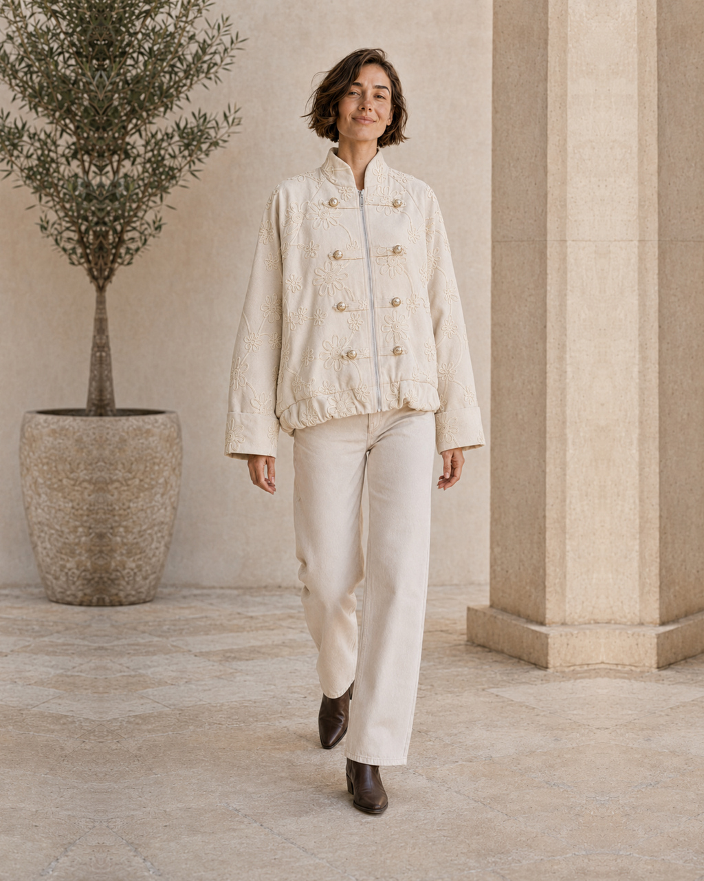 CHAQUETA ROS-BEIGE