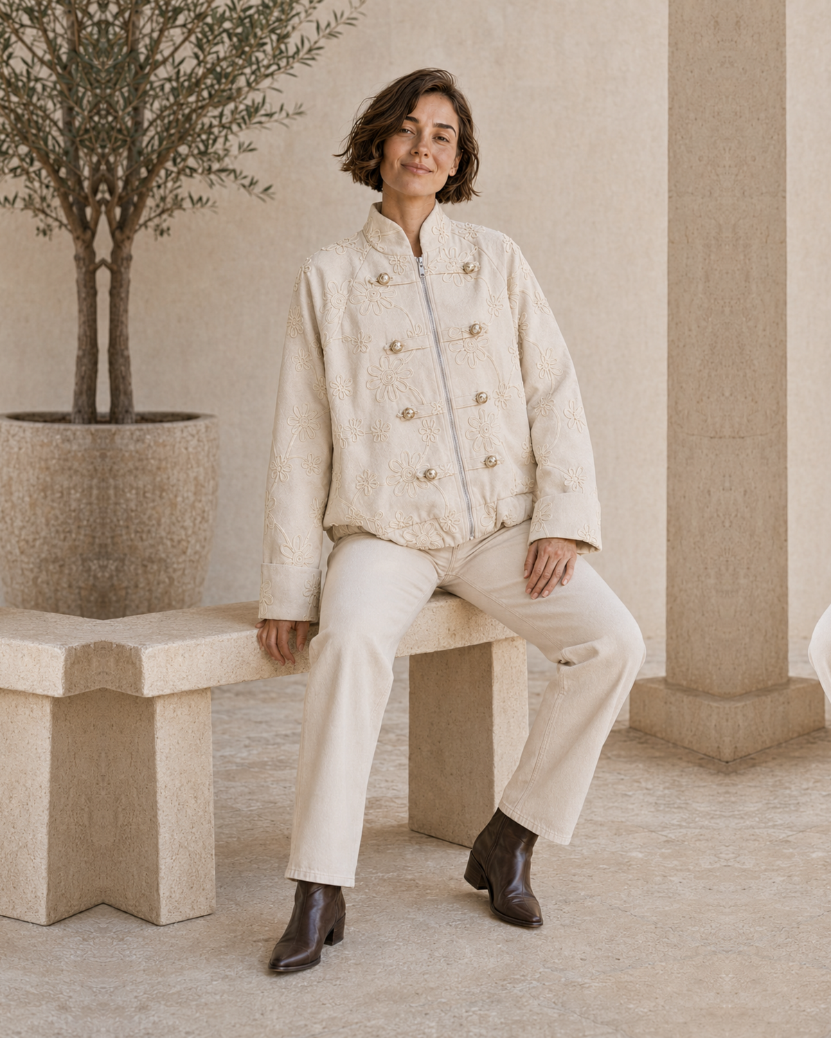 CHAQUETA ROS-BEIGE