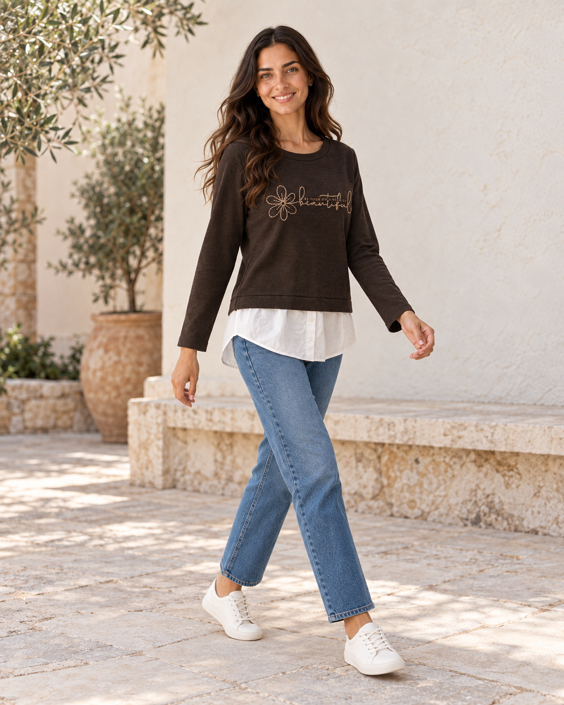SUDADERA BEAUTIFUL-MARRÓN