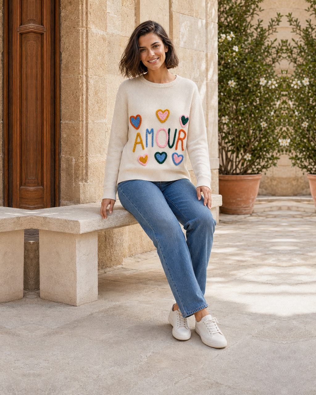 JERSEY AMOUR-BEIGE
