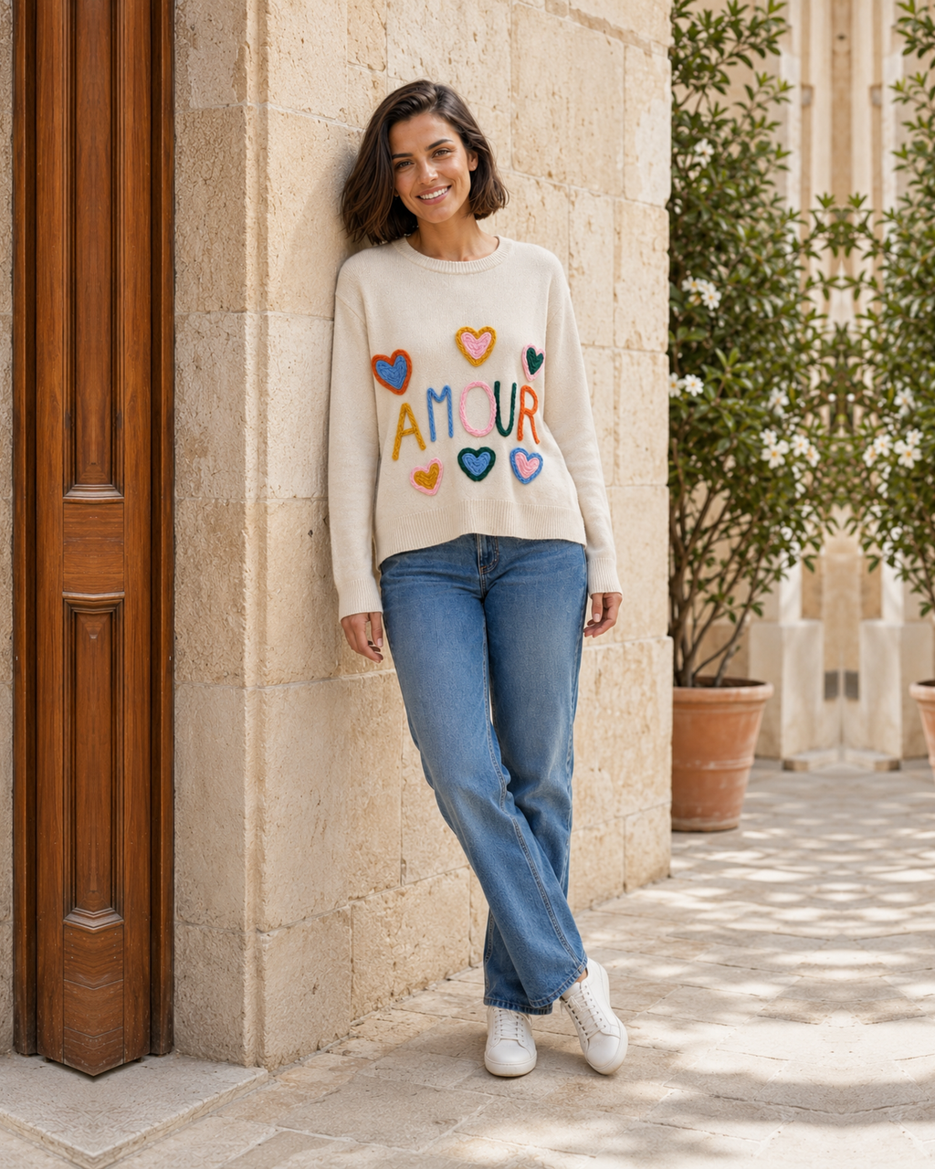 JERSEY AMOUR-BEIGE