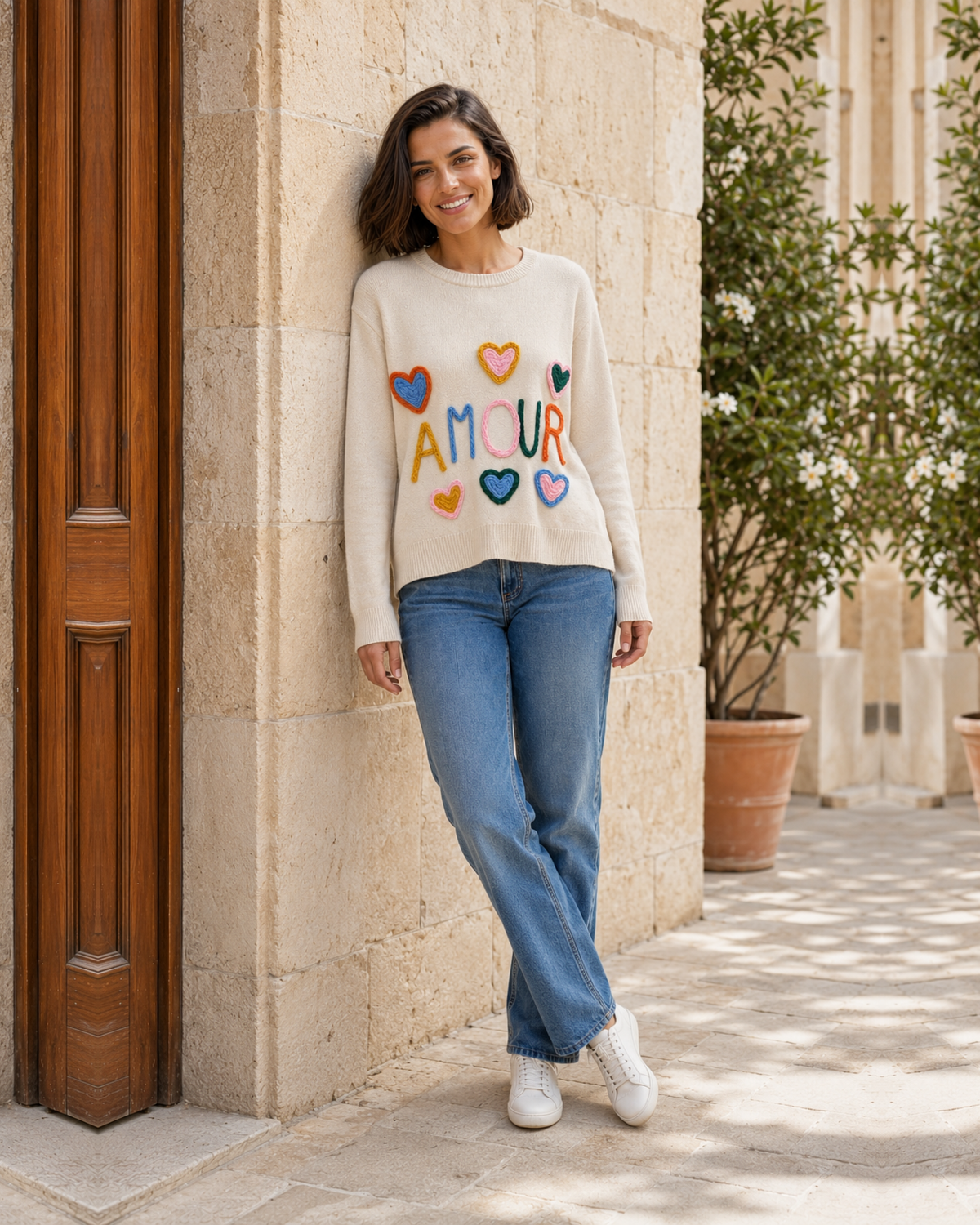JERSEY AMOUR-BEIGE