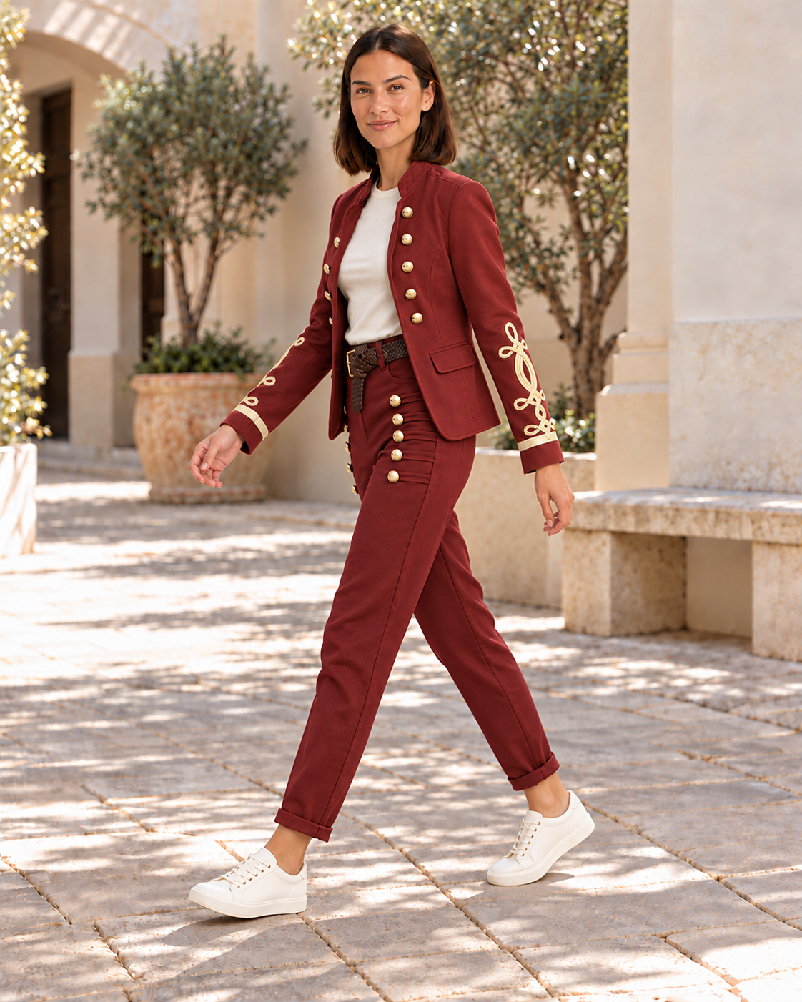 BLAZER ANTELINA-GRANATE