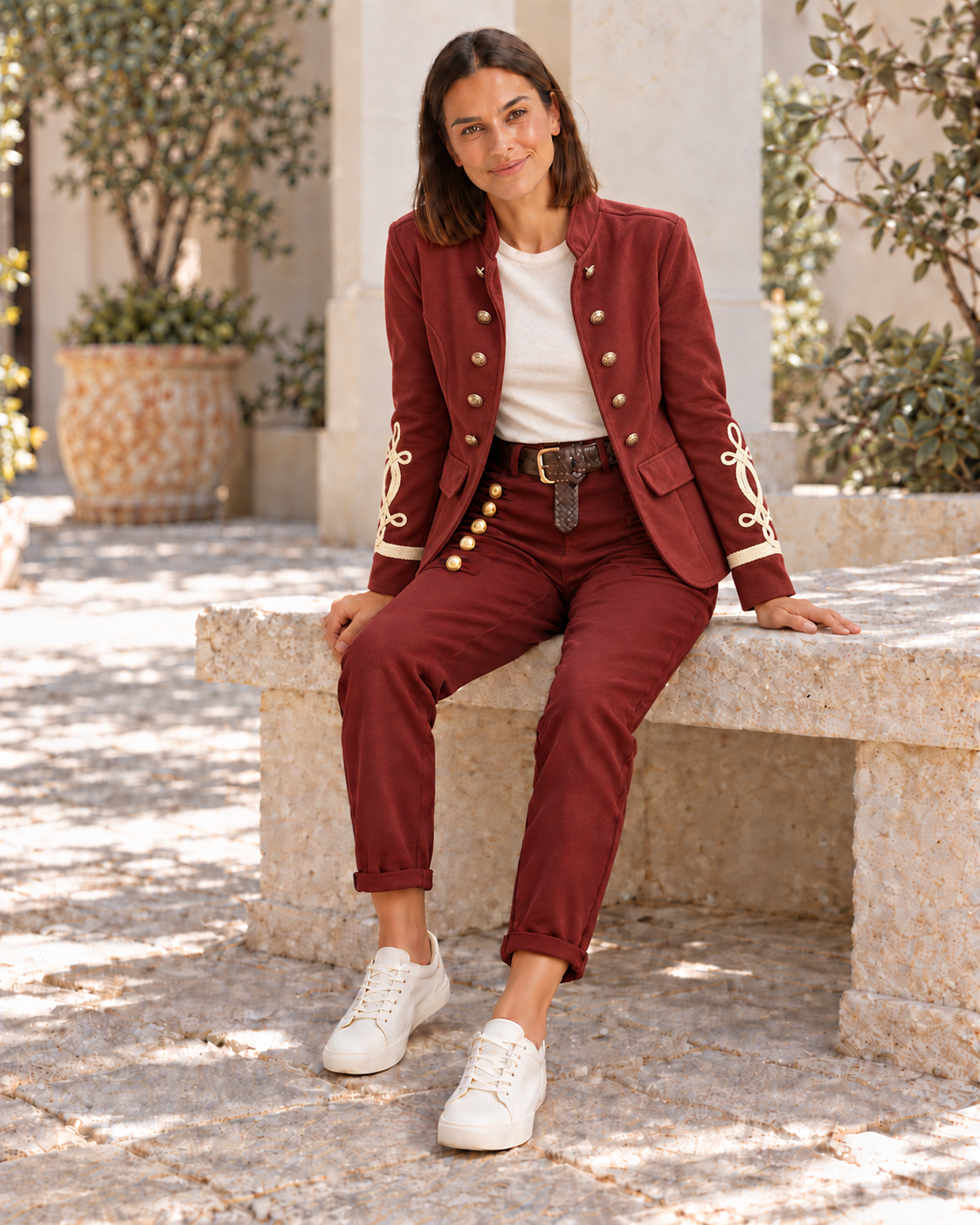 BLAZER ANTELINA-GRANATE