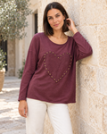 CAMISETA LOVE TACHUELAS-BUGANVILLA
