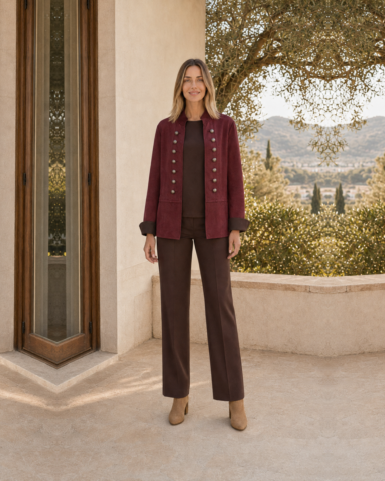 BLAZER ANTELINA-GRANATE