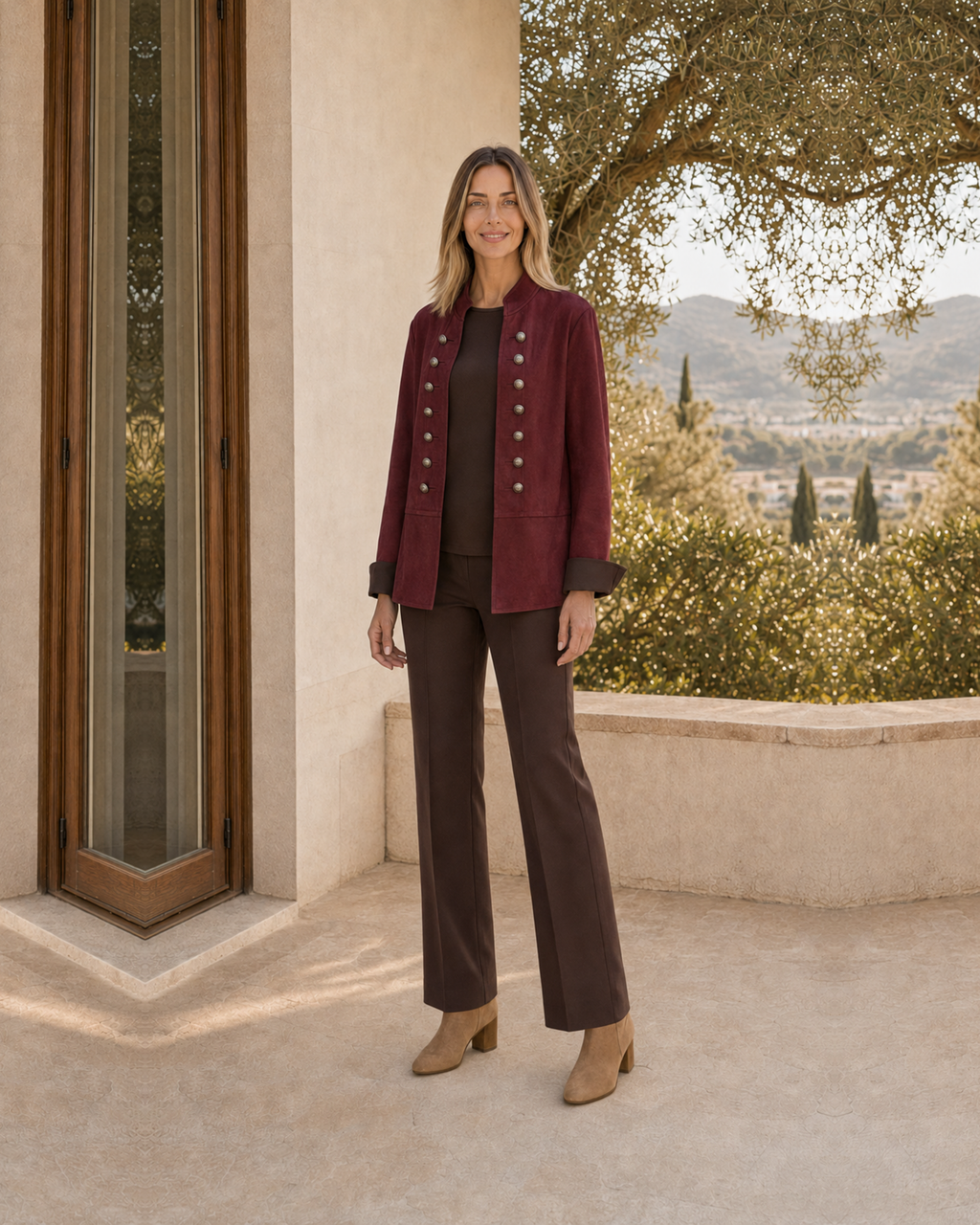 BLAZER ANTELINA-GRANATE