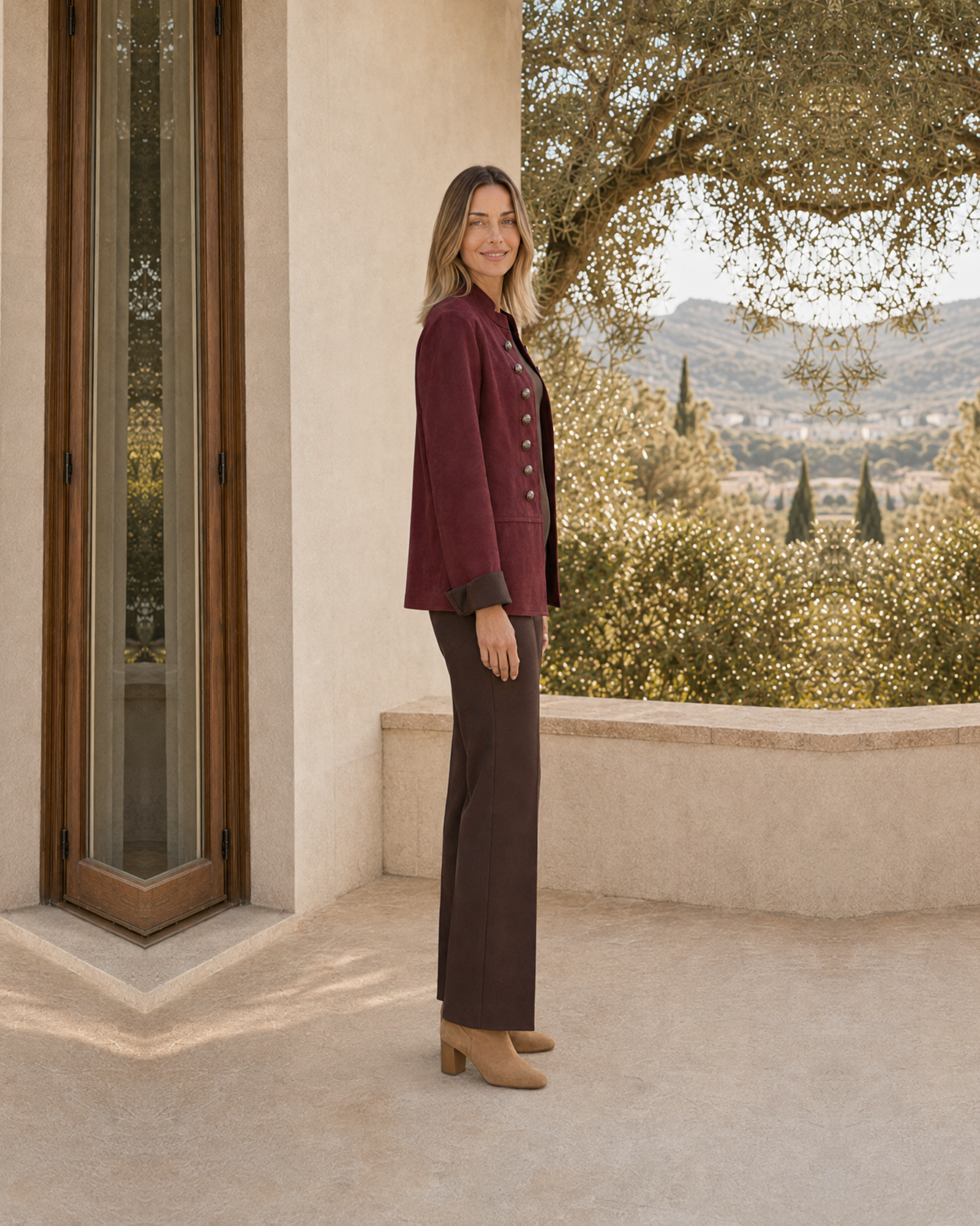 BLAZER ANTELINA-GRANATE