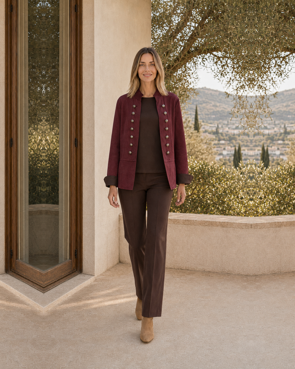 BLAZER ANTELINA-GRANATE