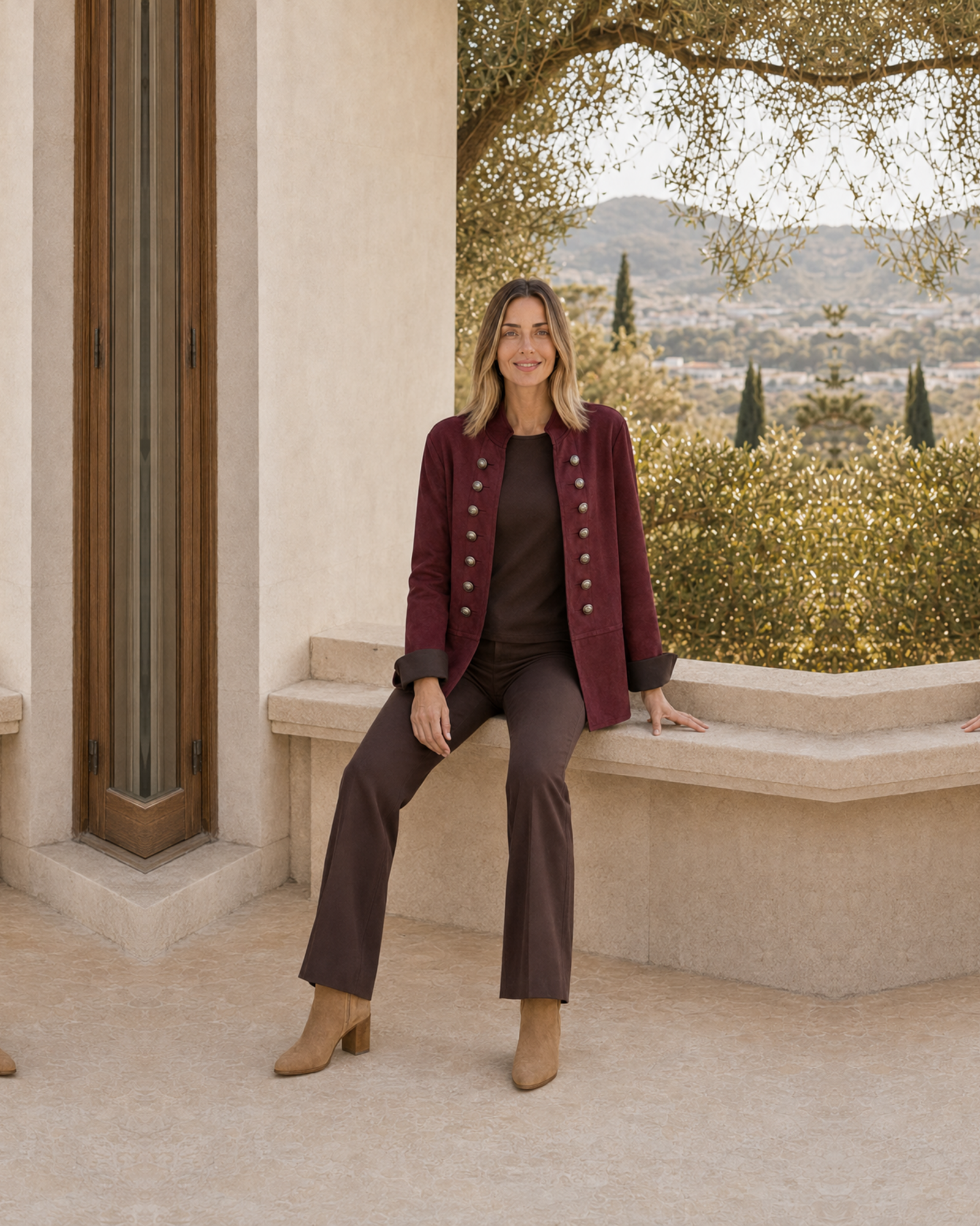 BLAZER ANTELINA-GRANATE