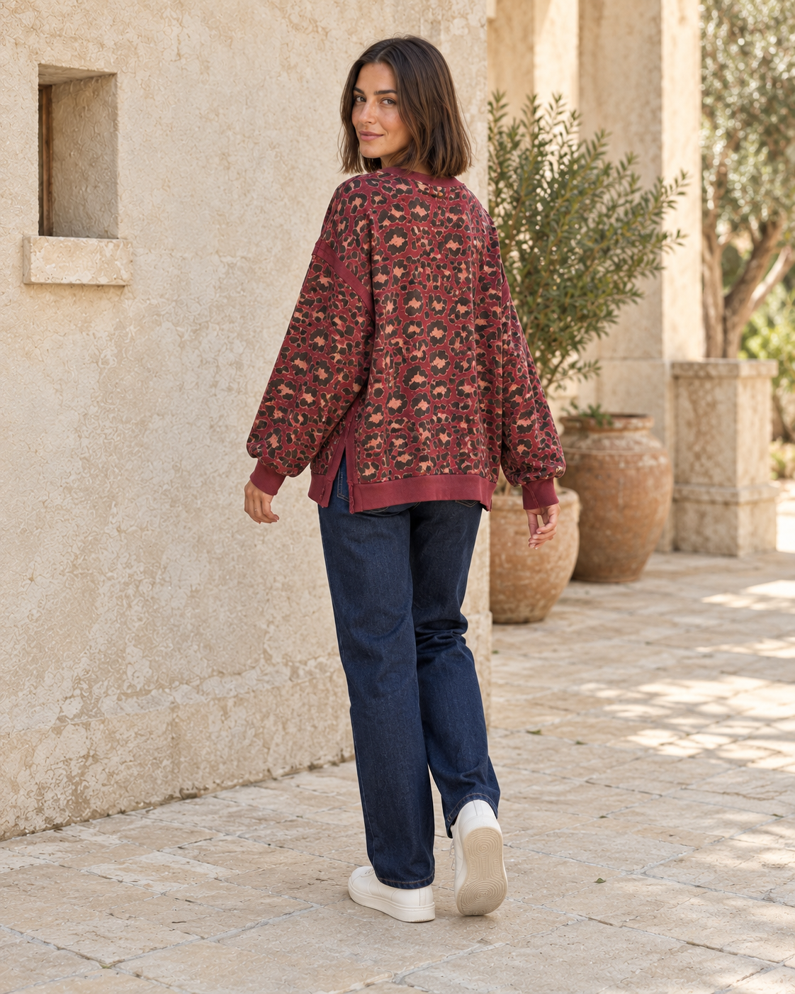 MAXI SUDADERA TAKE-GRANATE