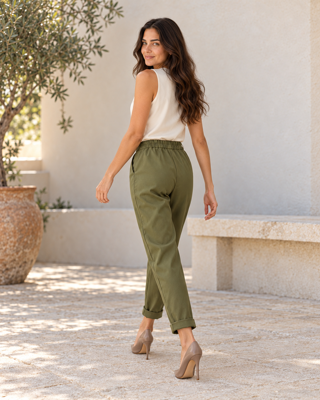 PANTALÓN 3 BOTONES- KHAKI