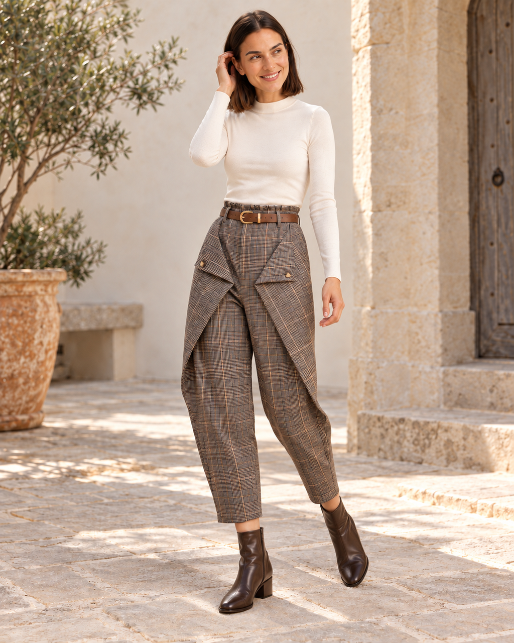 PANTALÓN CUADROS-GRIS/AZUL