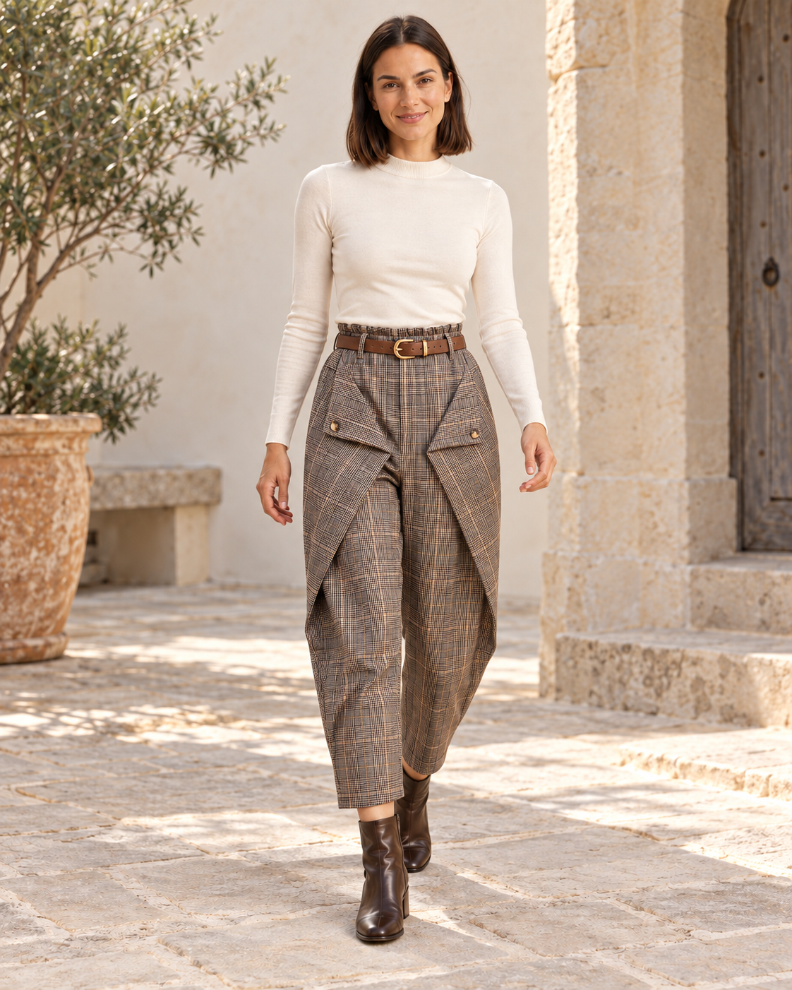 PANTALÓN CUADROS-GRIS/AZUL