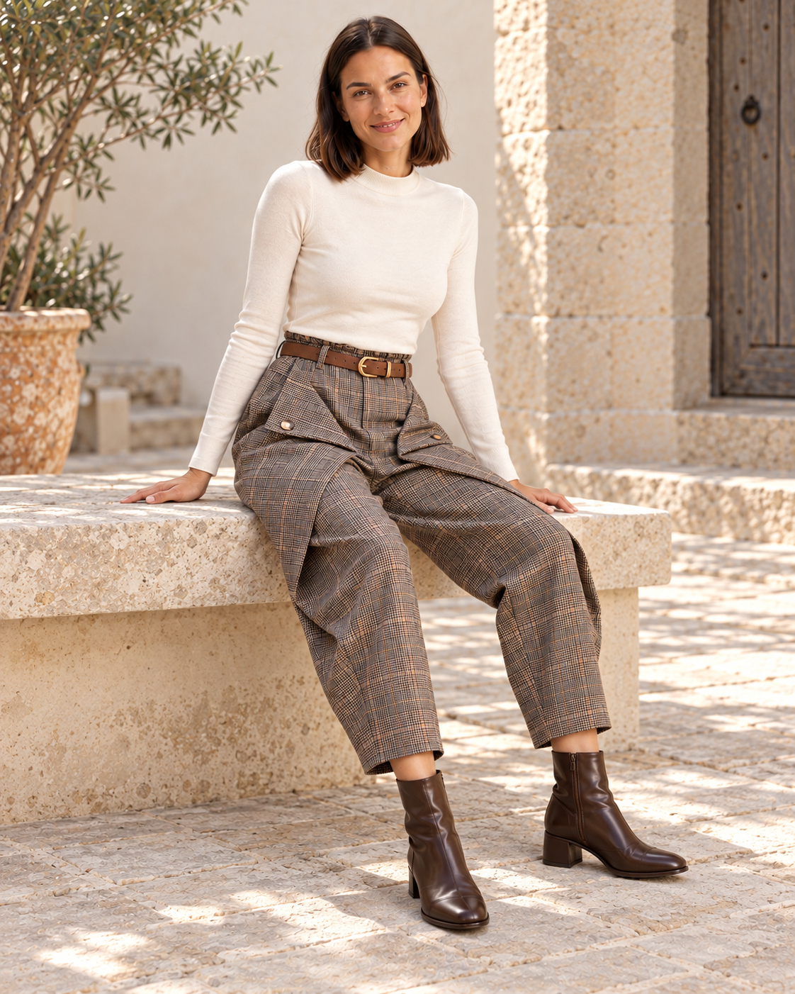 PANTALÓN CUADROS-GRIS/AZUL