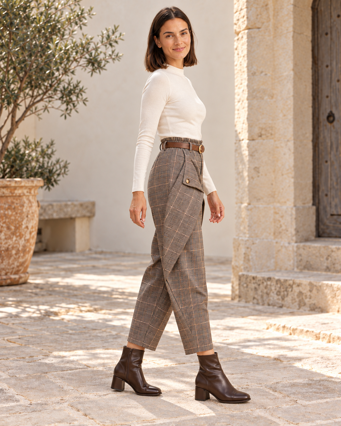 PANTALÓN CUADROS-GRIS/AZUL
