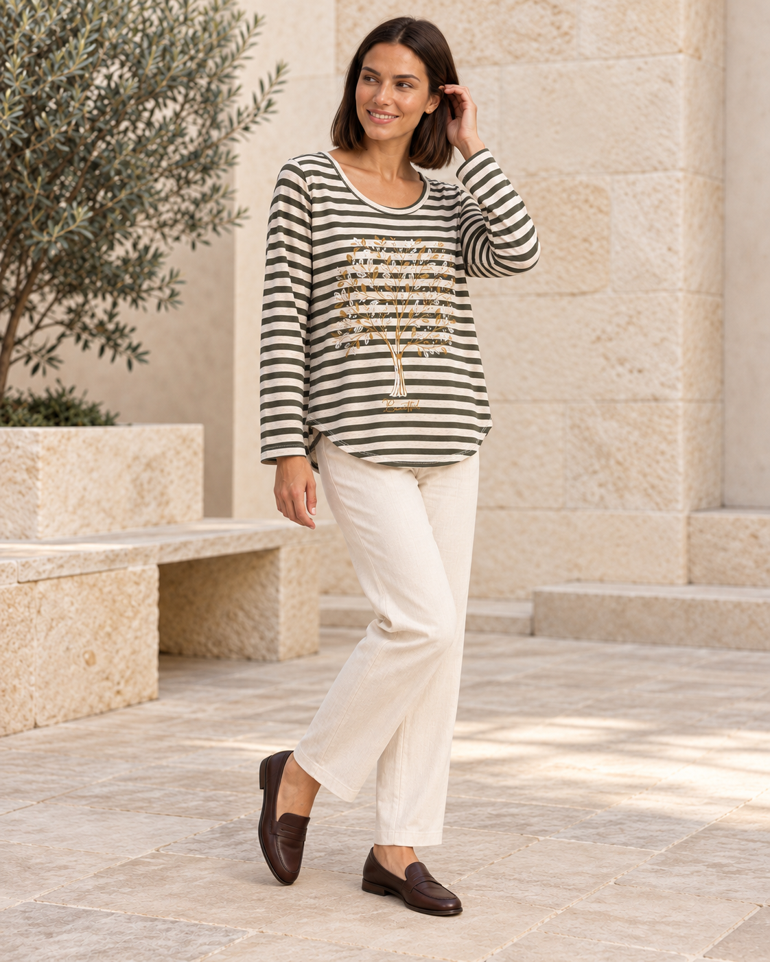 CAMISETA TREE-KHAKI