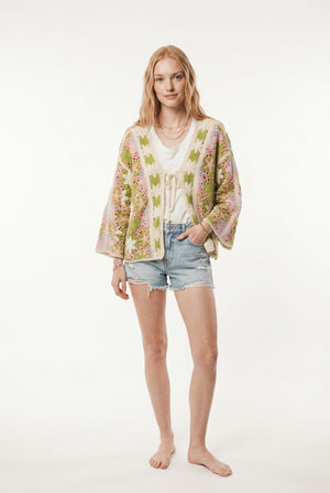 CHAQUETA CROCHET-VERDE