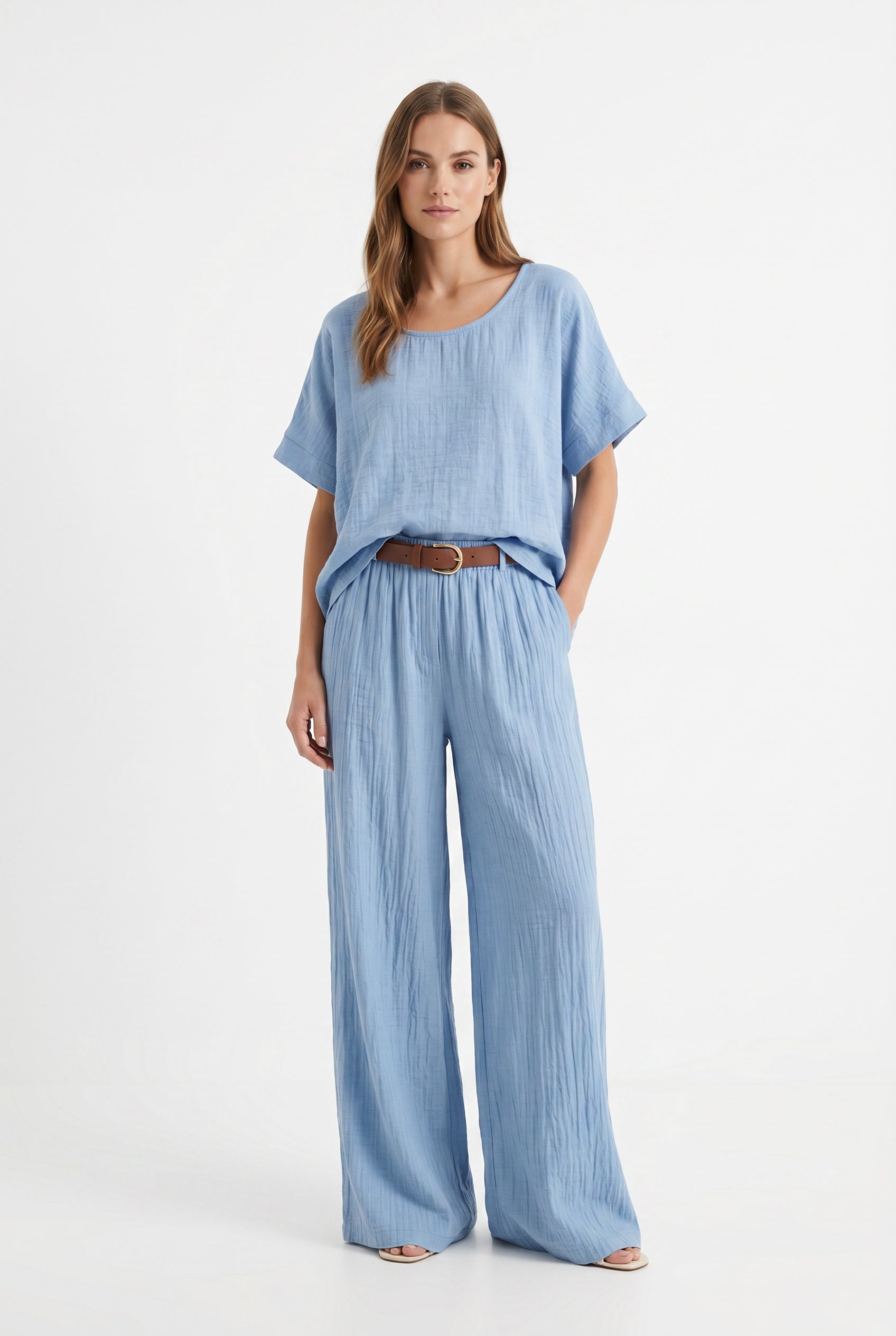 BLUSA ESP V-AZUL