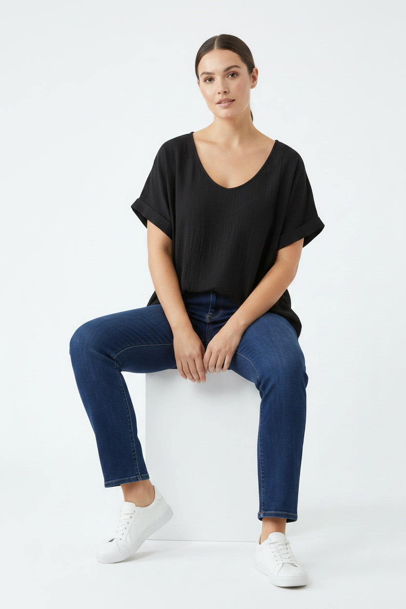 CAMISOLA DE FIM DE SEMANA-PRETO