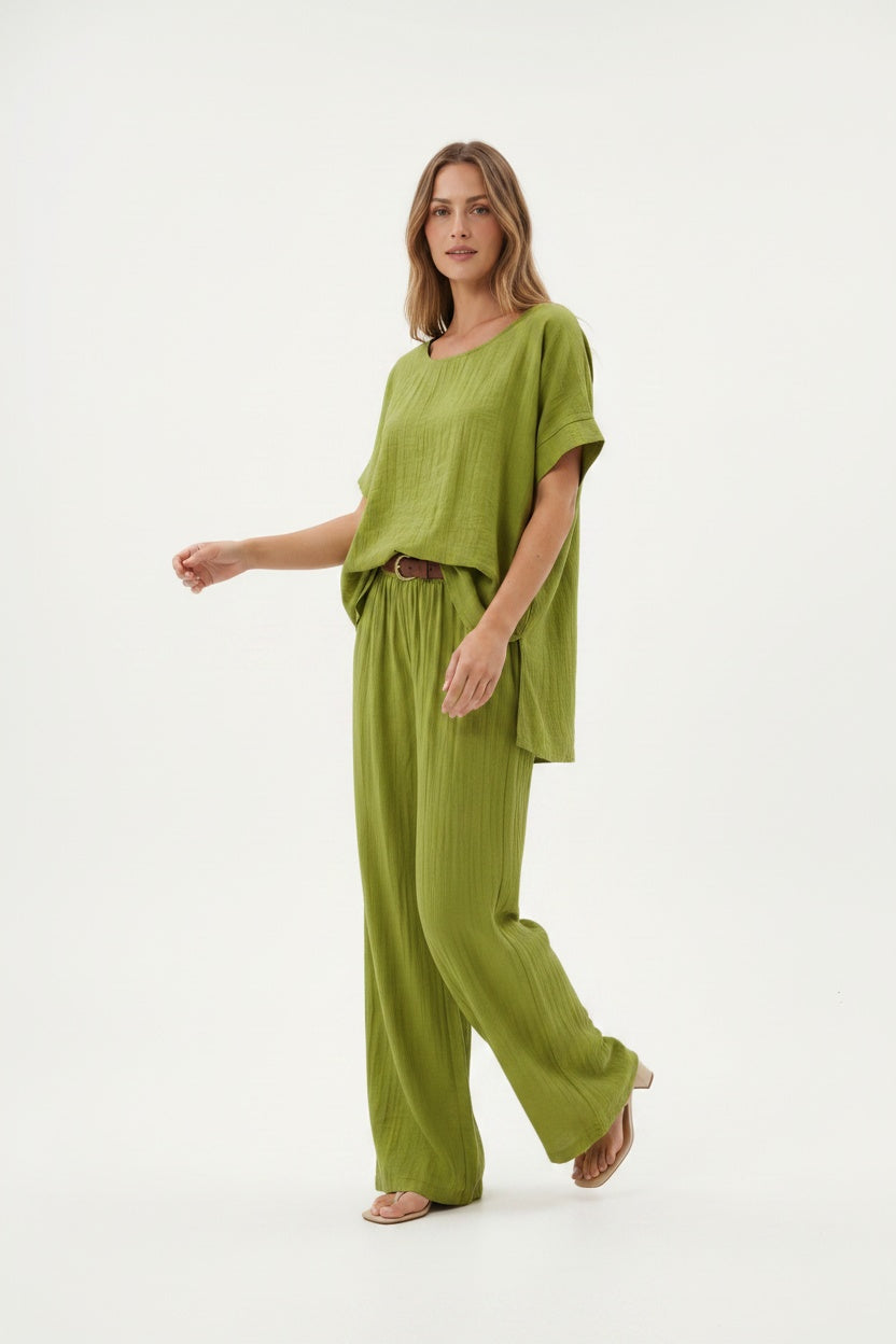 BLUSA ESP V-PISTACHO