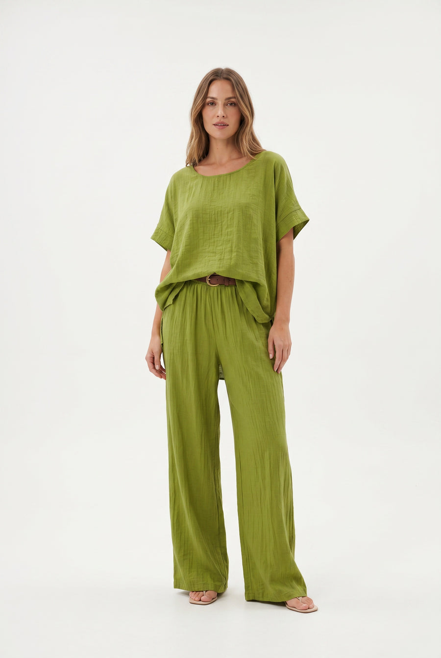 BLUSA ESP V-PISTACHO