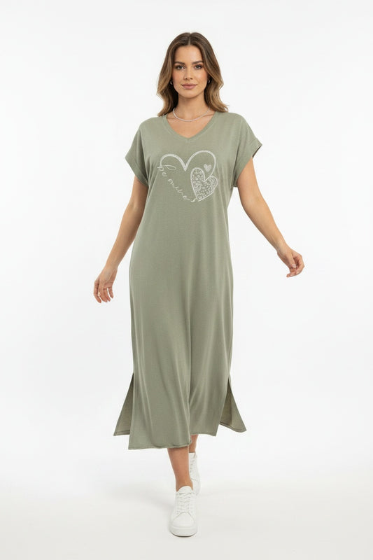 VESTIDO ALGODÓN BE MINE-KHAKI