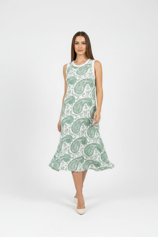 VESTIDO PAISLEY-VERDE