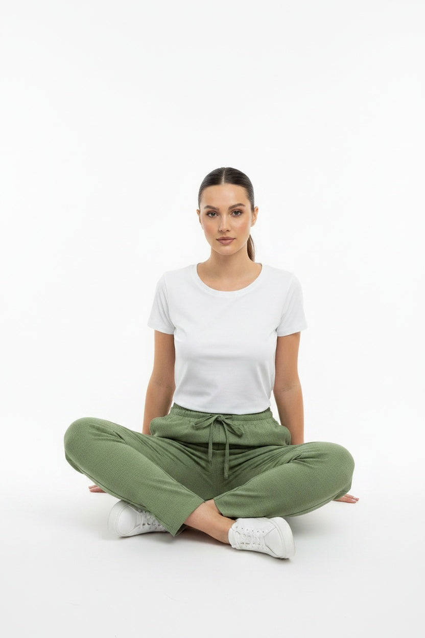 PANTALÓN FLUÍDO-VERDE