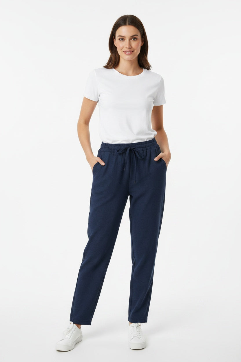 PANTALÓN FLUÍDO-AZUL MARINO
