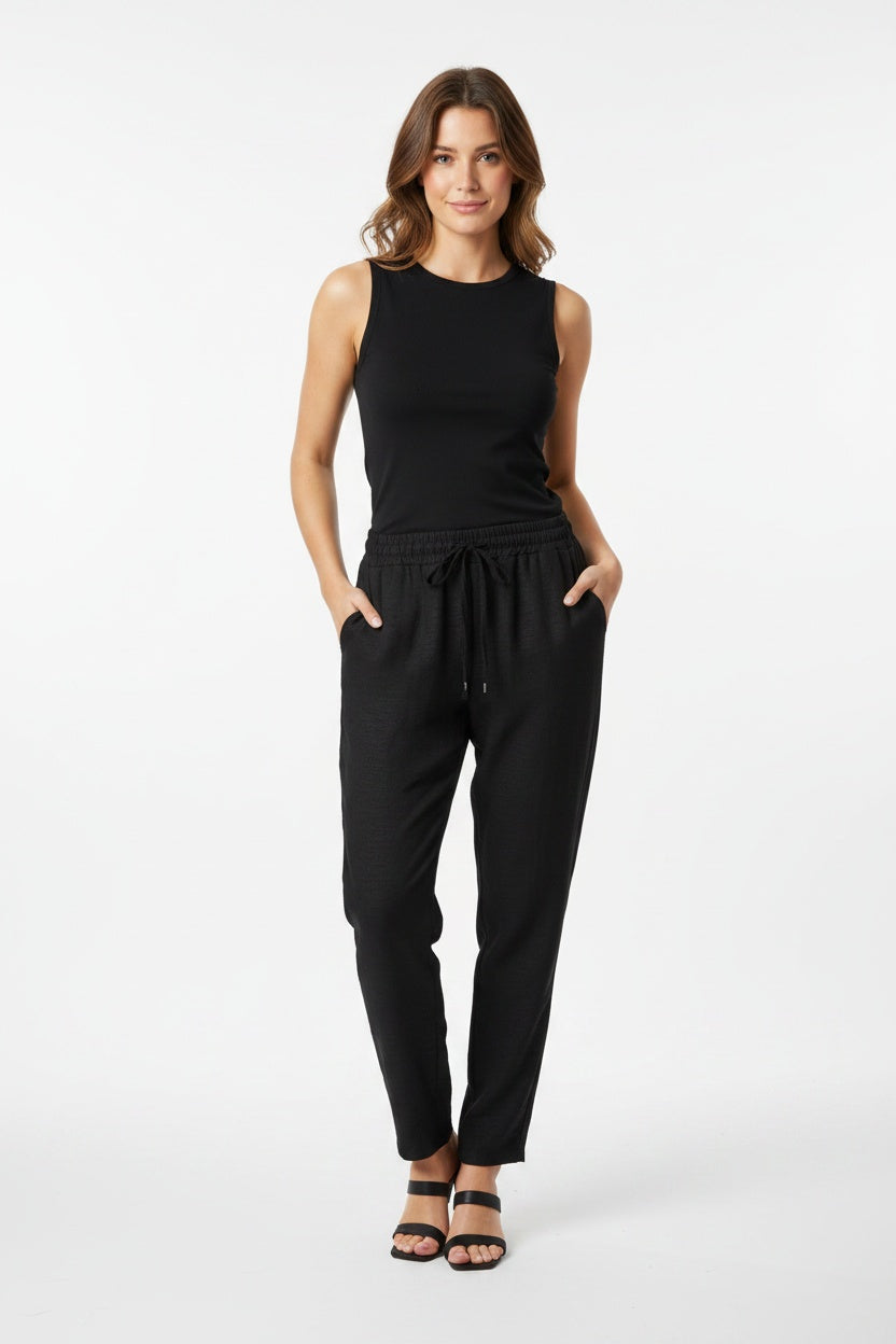 PANTALÓN FLUÍDO-NEGRO
