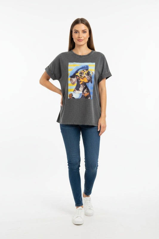 CAMISETA DOG AMARILLO