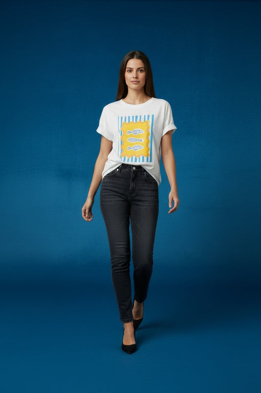 CAMISETA SARDINAS- AZUL