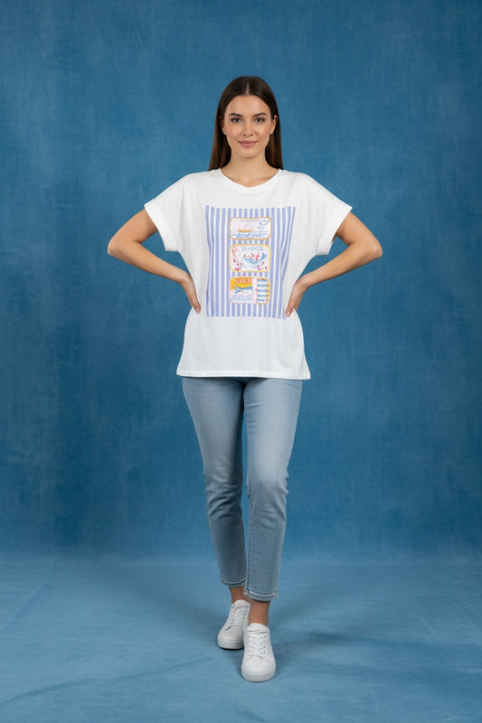 CAMISETA SARDINAS- LILA