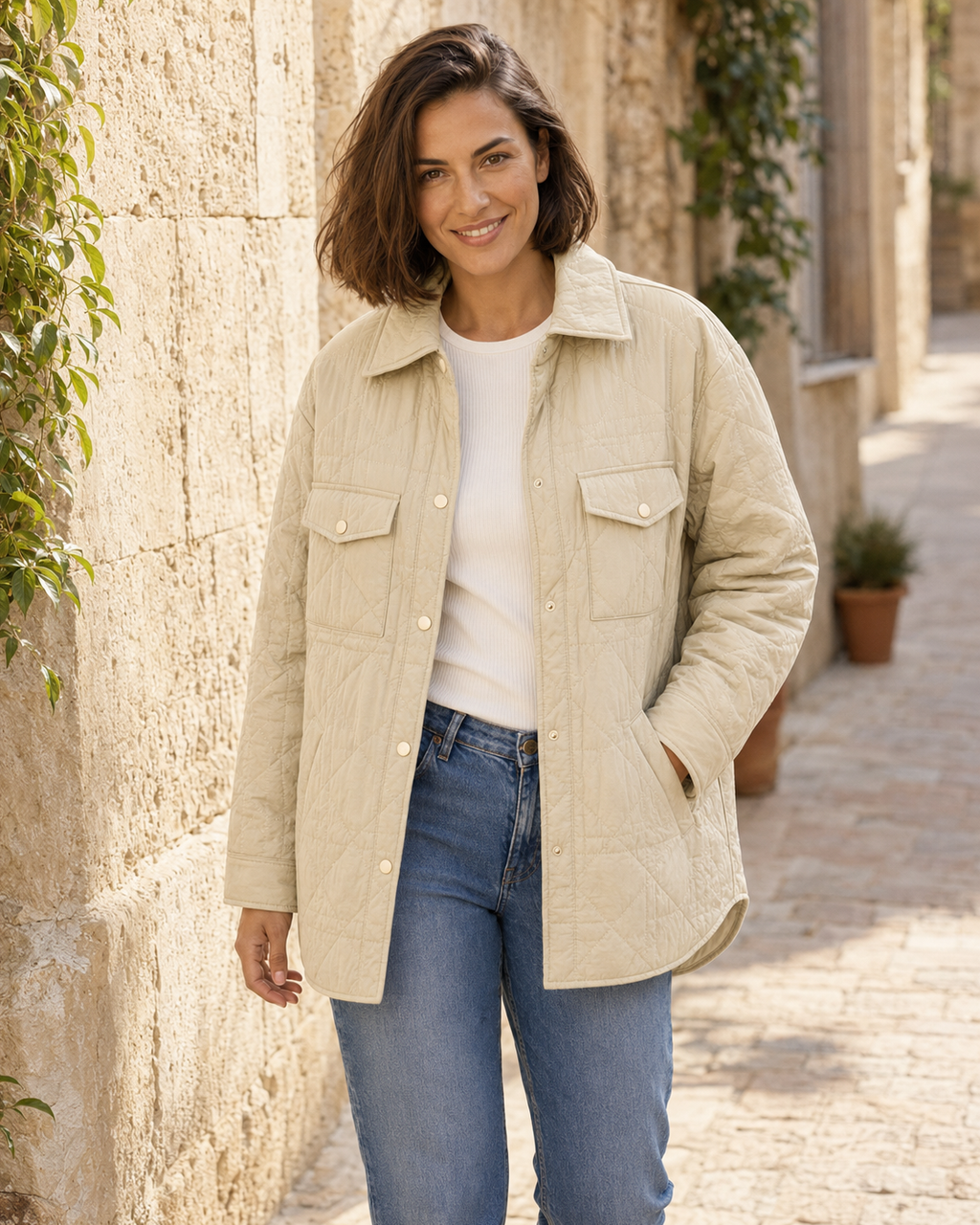 PARKA  ACOLCHADA- BEIGE