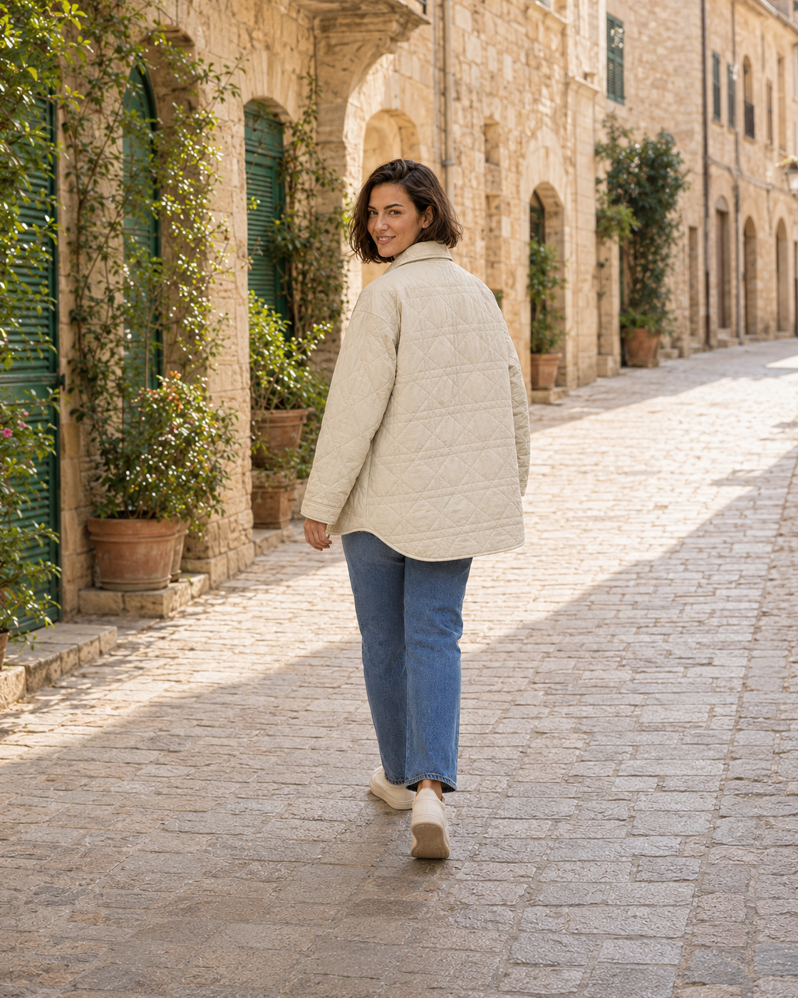 PARKA  ACOLCHADA- BEIGE