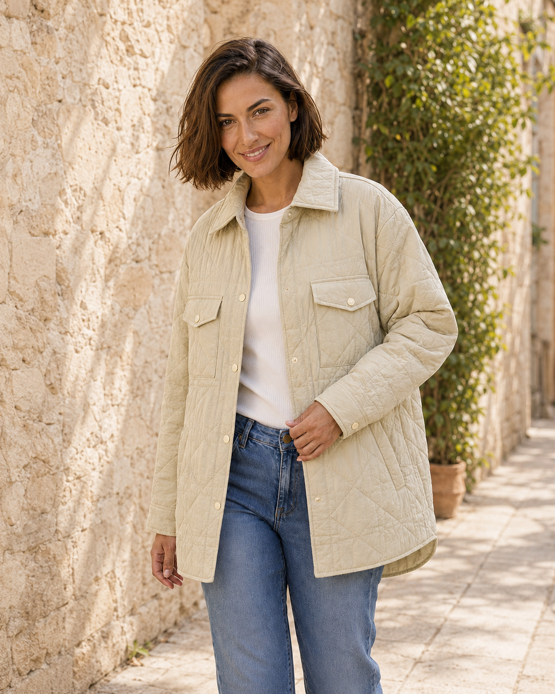 PARKA  ACOLCHADA- BEIGE